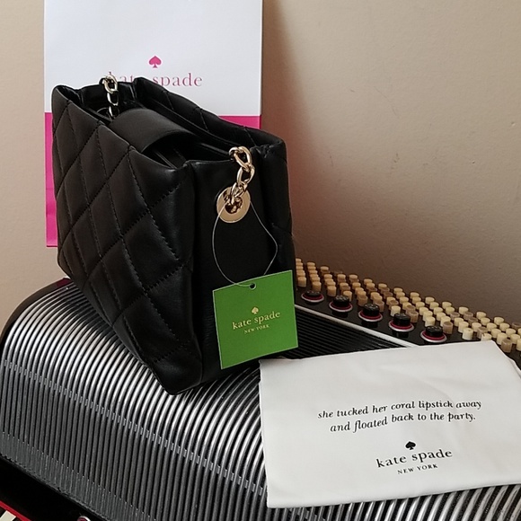 NWT - KATE SPADE BLACK EMERSON PLACE JENIA HANDBAG - Picture 4 of 8